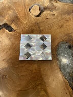 Vintage Compact Mirror/Powder with Mother of Pearl Inlay